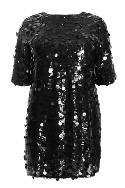 Quiz Occasion Dresses|Mini Dresses>Curve Sequin Boxy Tunic Dress