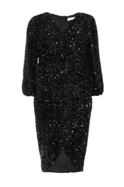 Quiz Evening Dresses|Wrap Dresses>Curve Sequin Midi Dress