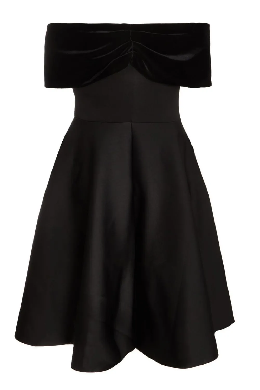 Quiz Prom & Ball|Evening Dresses>Curve Black Velvet Bardot Skater Dress