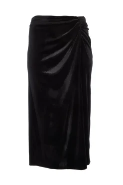 Quiz Skirts|Co-Ords>Curve Black Velvet Maxi Skirt