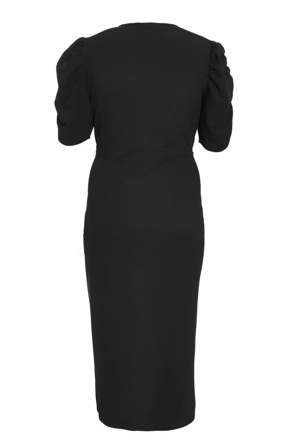 Quiz Wrap Dresses|Midi Dresses>Curve Black Wrap Midi Dress