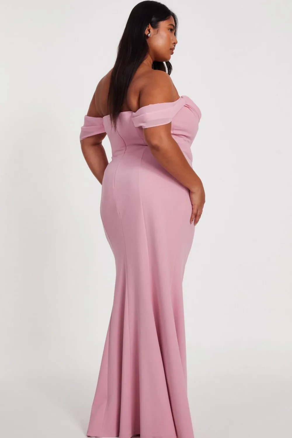 Quiz Prom Dresses|Prom & Ball>Curve Chiffon Bardot Maxi Dress