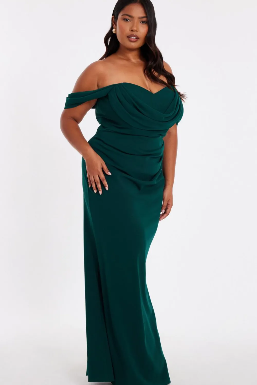 Quiz Prom Dresses|Prom & Ball>Curve Chiffon Bardot Maxi Dress