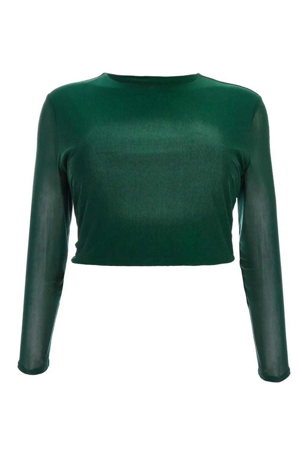 Quiz Going Out Tops|Crop Tops>Curve Mesh Crop Top