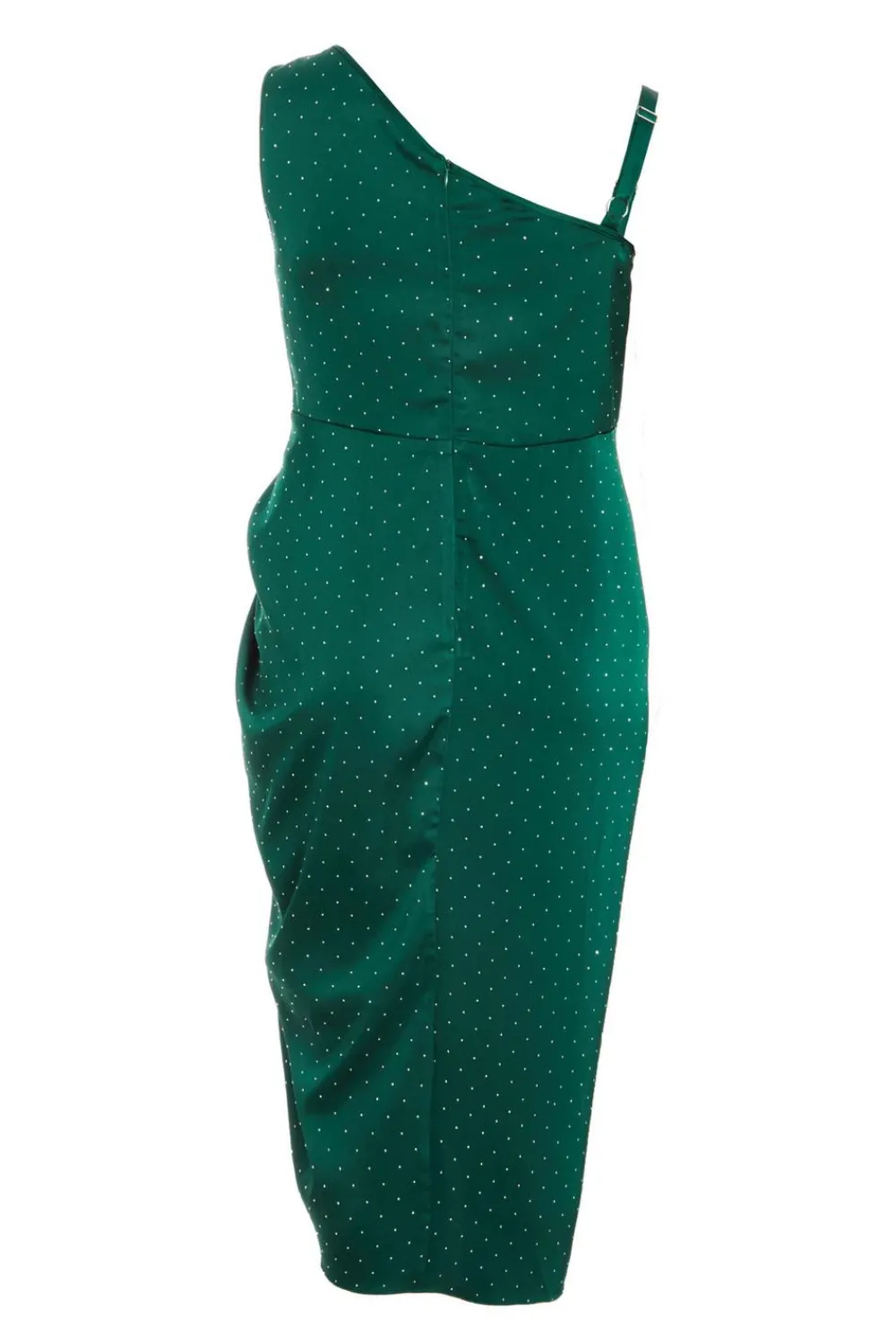 Quiz Evening Dresses|Wedding Guest Dresses>Curve Rhinestone Satin Midi Dress