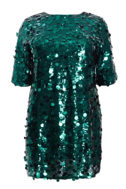 Quiz Occasion Dresses|Mini Dresses>Curve Sequin Boxy Tunic Dress