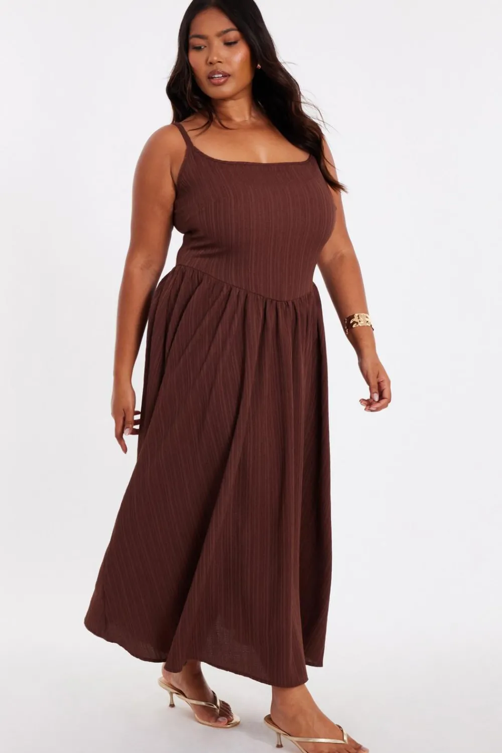 Quiz Summer Clothes|Holiday>Curve Drop Waist Midaxi Dress