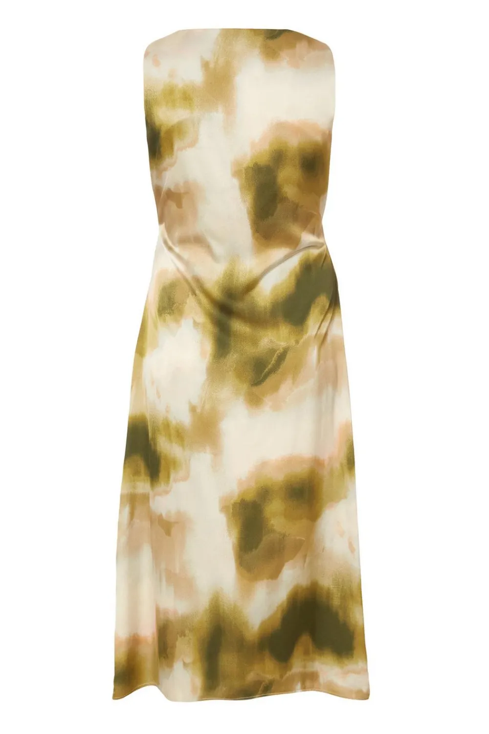 Quiz Day At The Races|Christening Guest>Curve Khaki Printed Satin Midaxi Dress