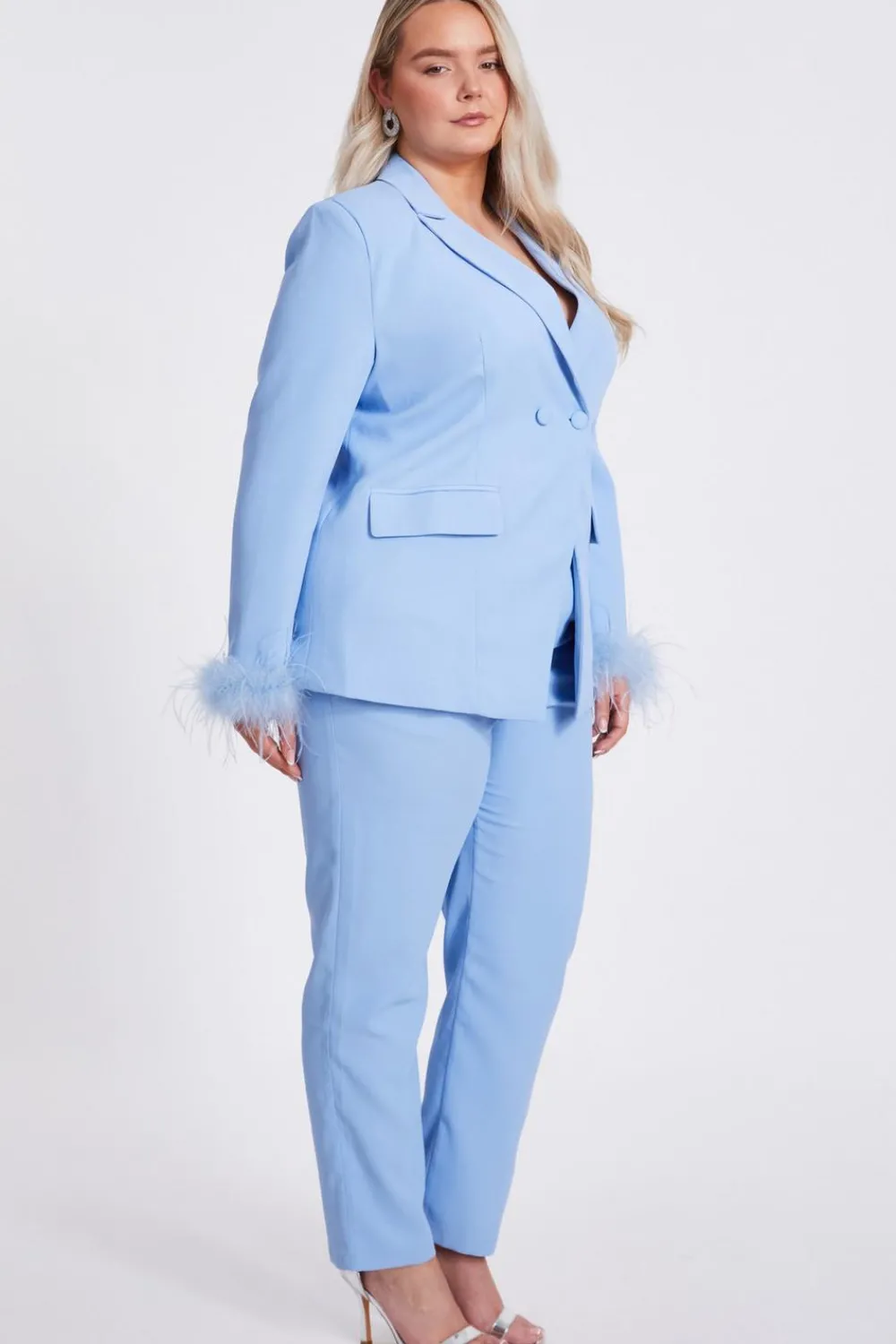 Quiz Day At The Races|Christening Guest>Curve Feather Trim Blazer