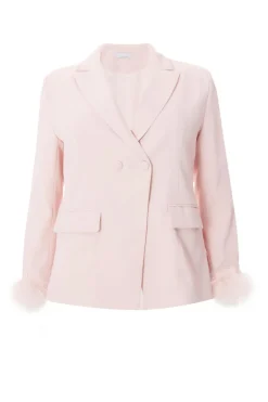 Quiz Day At The Races|Christening Guest>Curve Feather Trim Blazer