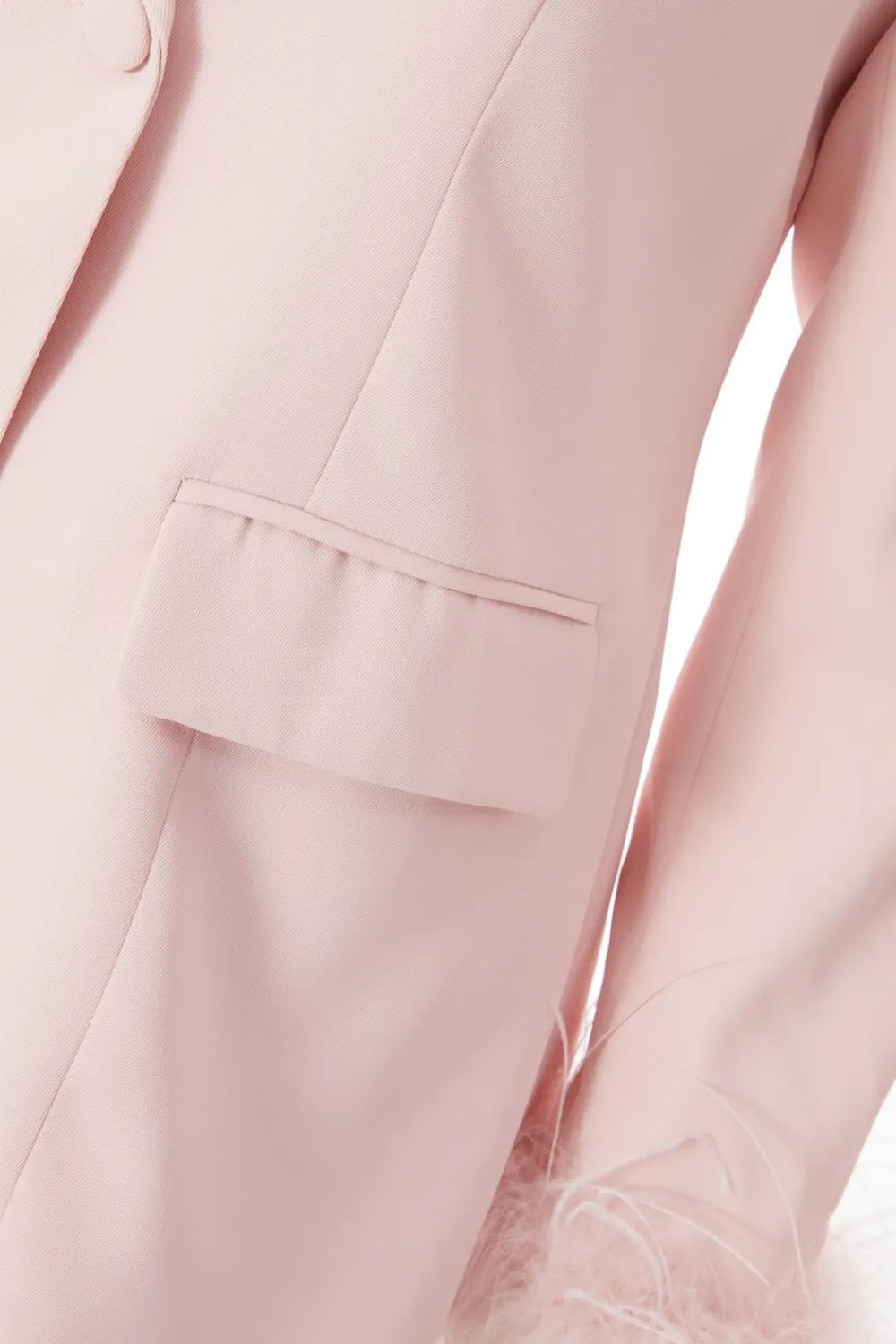 Quiz Day At The Races|Christening Guest>Curve Feather Trim Blazer
