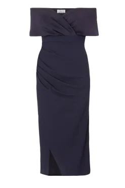 Quiz Prom Dresses|Prom & Ball>Curve Navy Bardot Maxi Dress