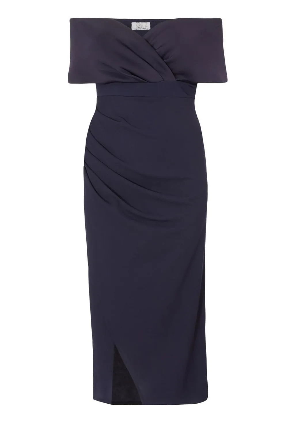 Quiz Prom Dresses|Prom & Ball>Curve Navy Bardot Maxi Dress