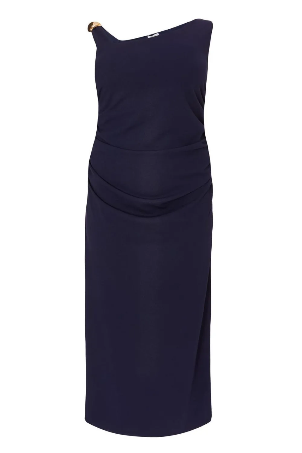 Quiz Day At The Races|Christening Guest>Curve Navy Buckle Detail Midaxi Dress