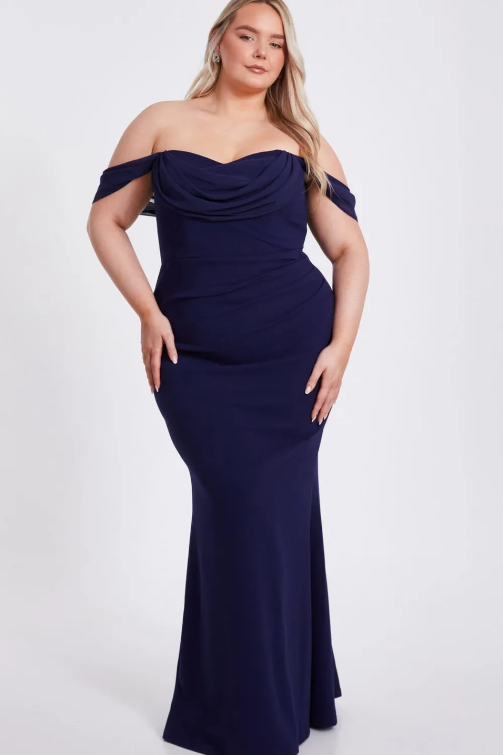 Quiz Prom Dresses|Prom & Ball>Curve Chiffon Bardot Maxi Dress