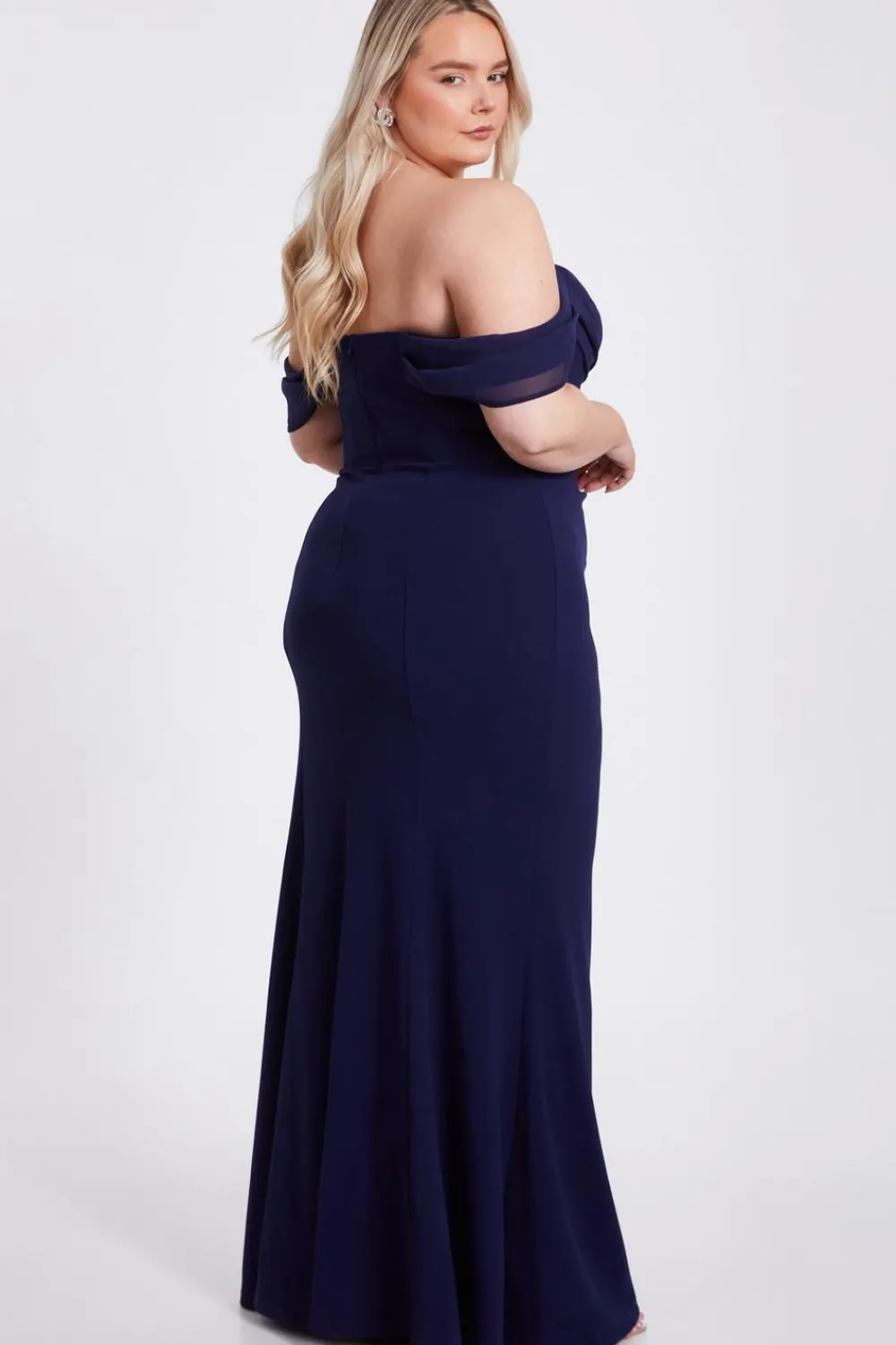 Quiz Prom Dresses|Prom & Ball>Curve Chiffon Bardot Maxi Dress