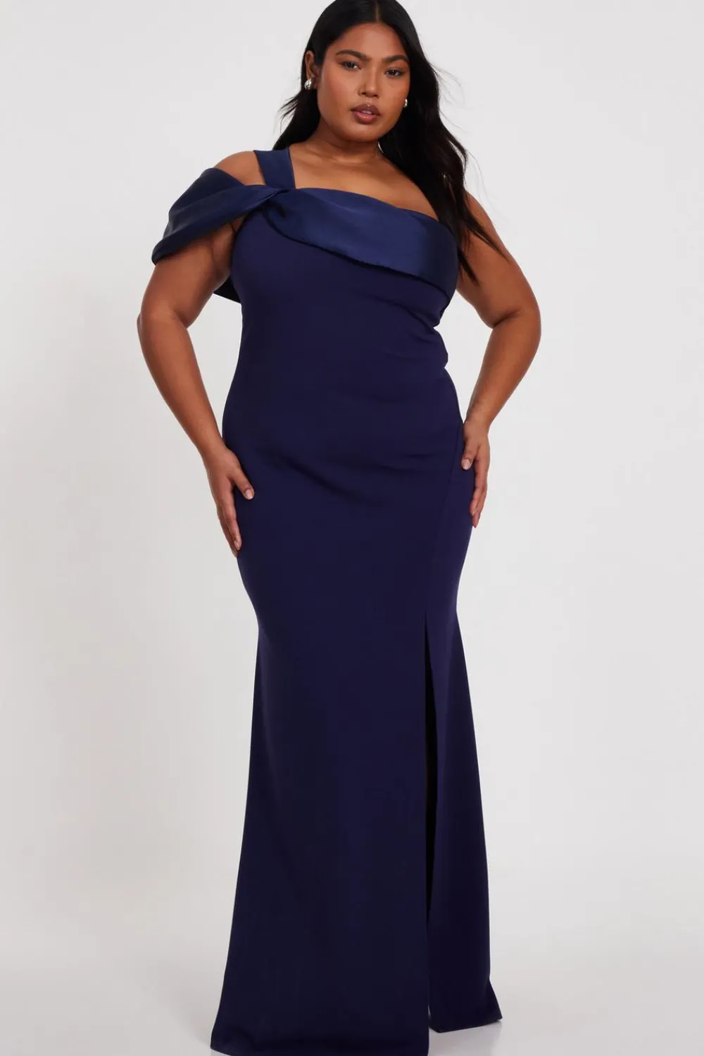 Quiz Prom Dresses|Prom & Ball>Curve One Shoulder Maxi Dress
