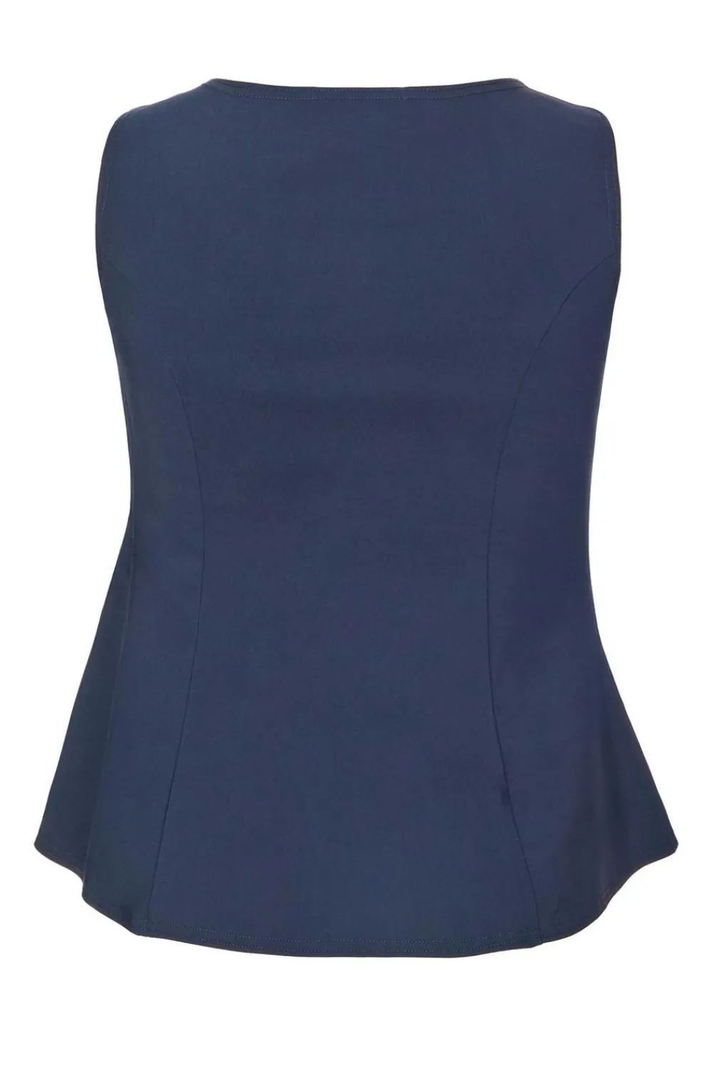 Quiz Going Out Tops|Day Tops>Curve Navy Pleated Peplum Top