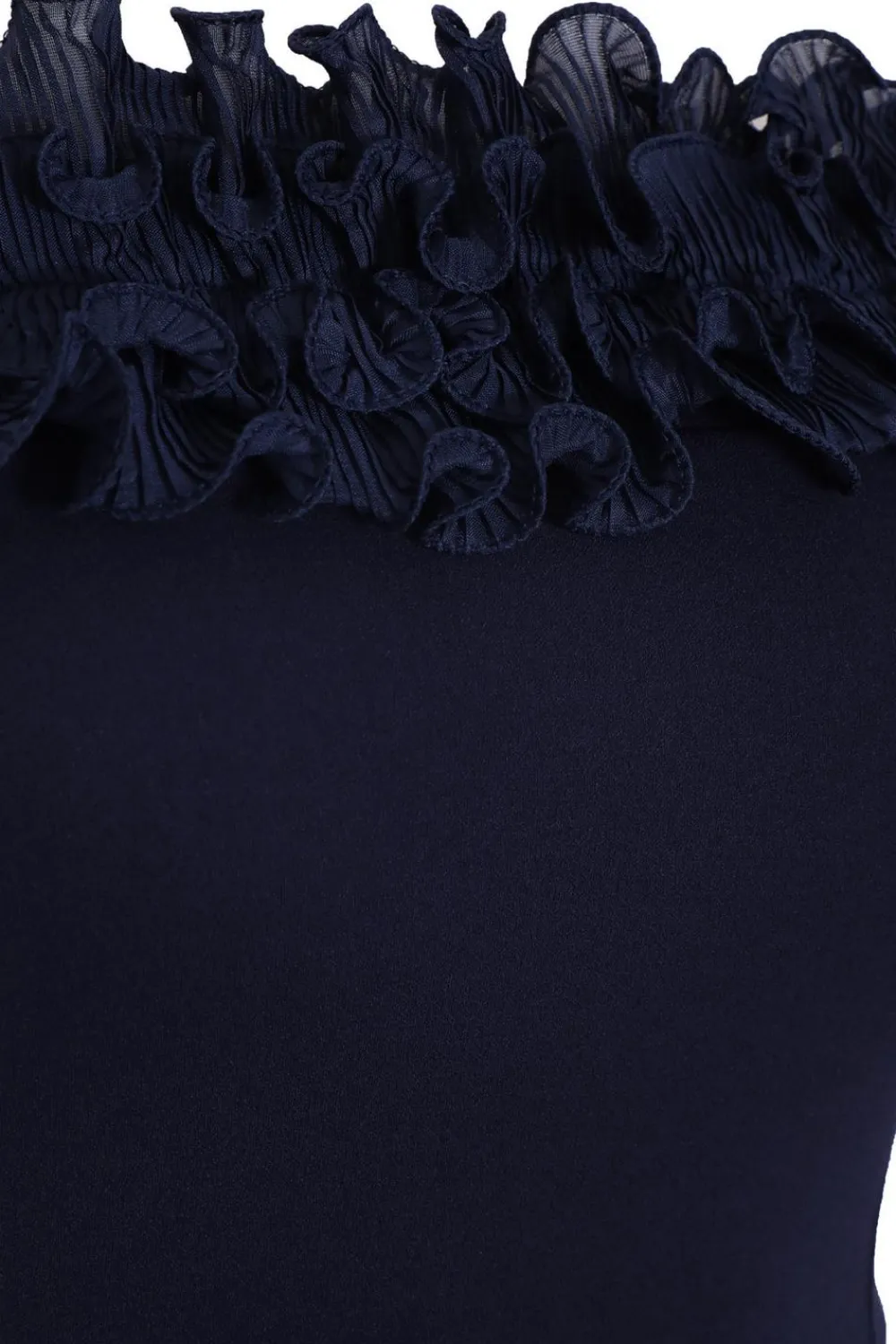 Quiz Prom & Ball|Ruffle Dresses>Curve Navy Ruffle Bardot Maxi Dress