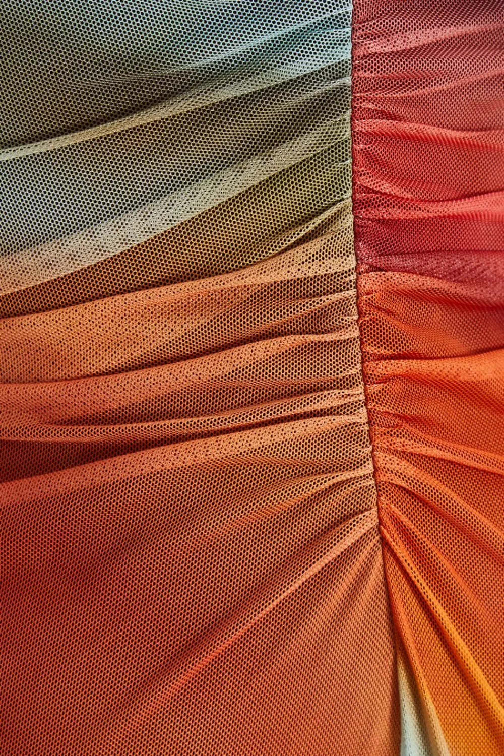 Quiz Summer Clothes|Holiday>Curve Orange Ombre Print Ruched Midaxi Dress