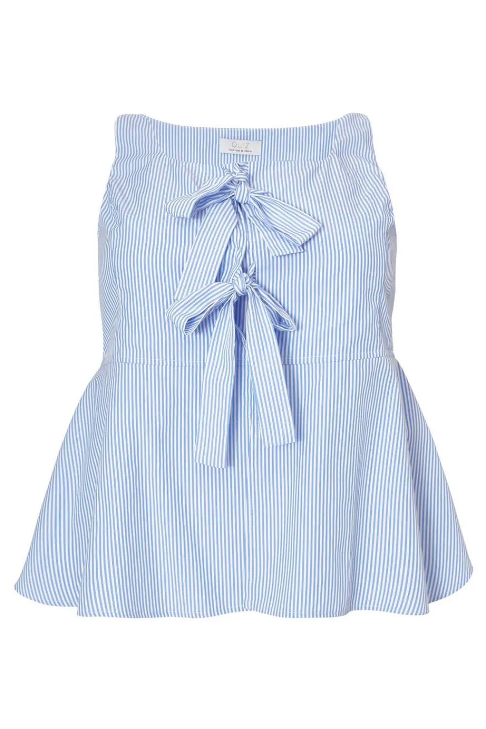 Quiz Summer Tops|Day Tops>Curve Pale Blue Striped Top