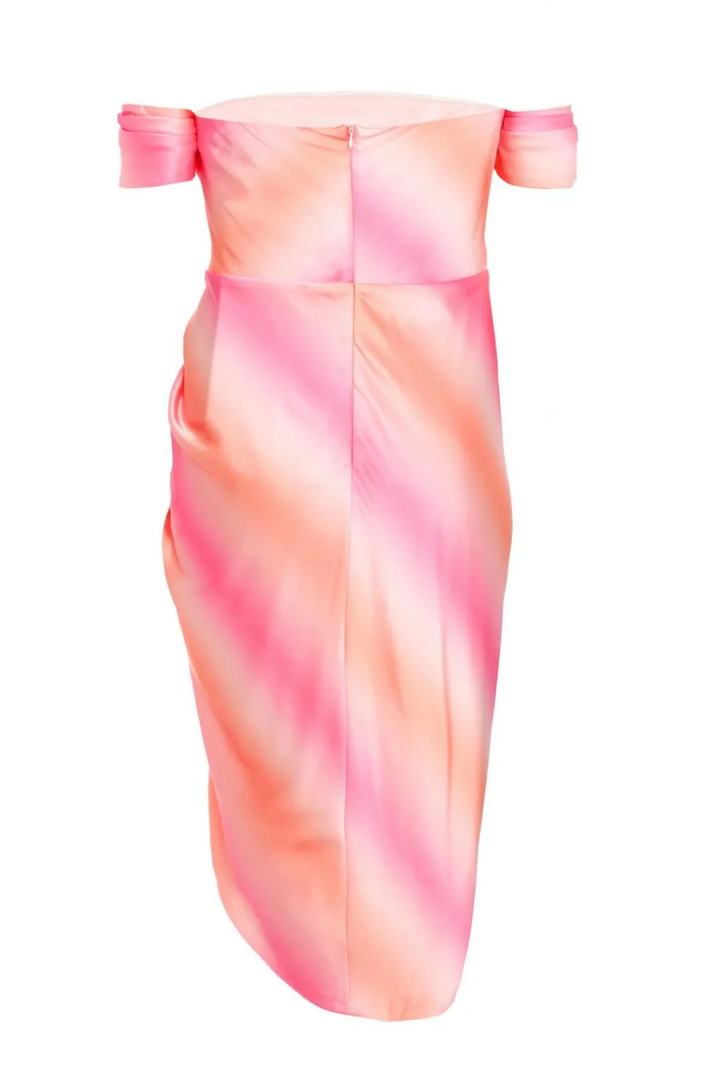 Quiz Wrap Dresses|Wedding Guest Dresses>Curve Pink Ombre Bardot Midi Dress