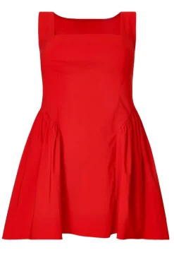 Quiz Trending: Red|Summer Clothes>Curve Drop Waist Mini Dress