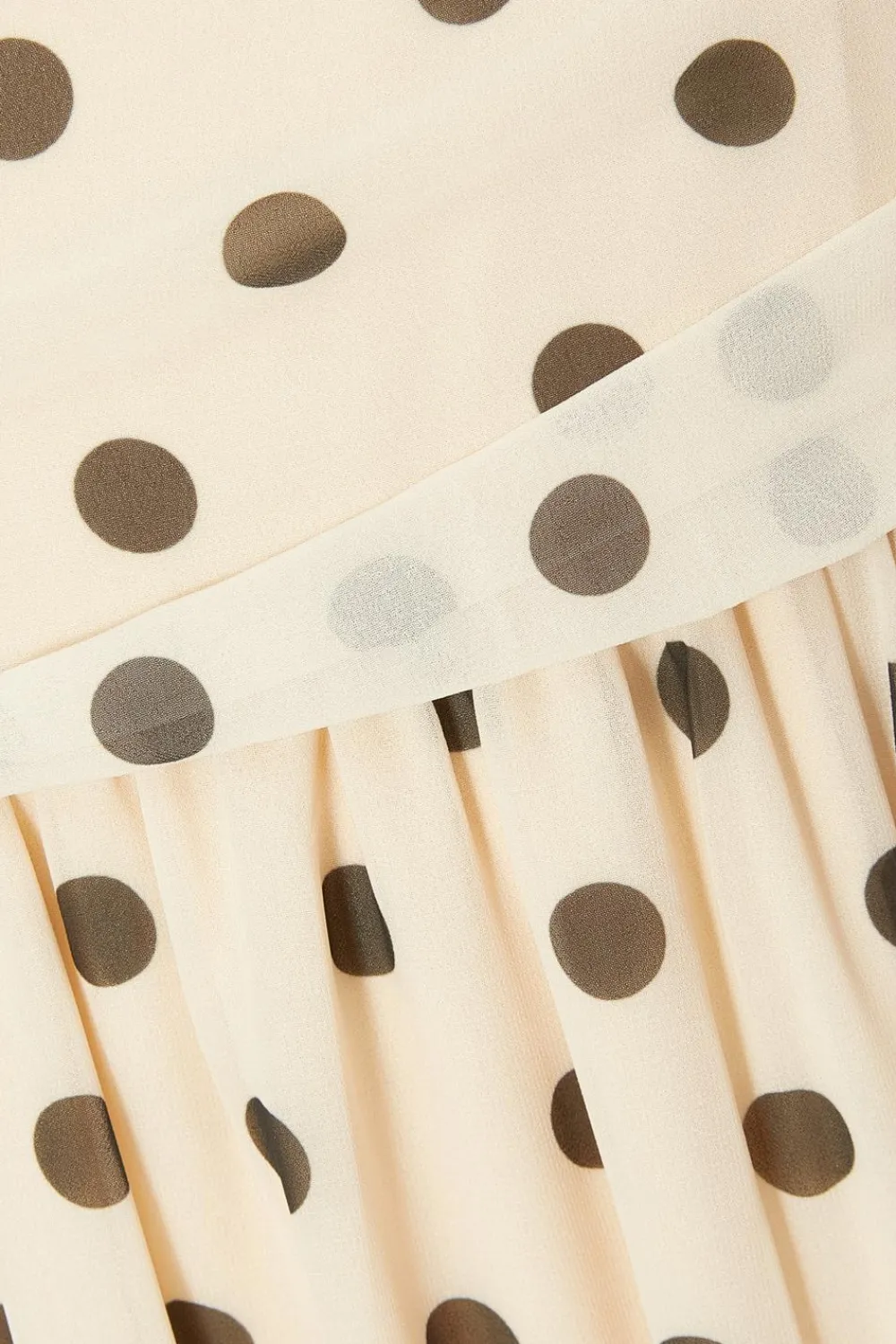 Quiz Day At The Races|Christening Guest>Curve Stone Chiffon Polka Dot Midi Dress