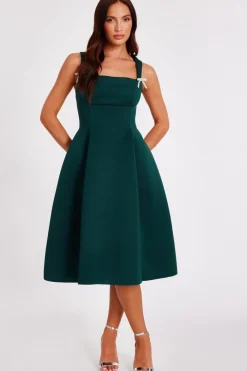 Quiz Day At The Races|Christening Guest>Diamante Bow Midi Dress