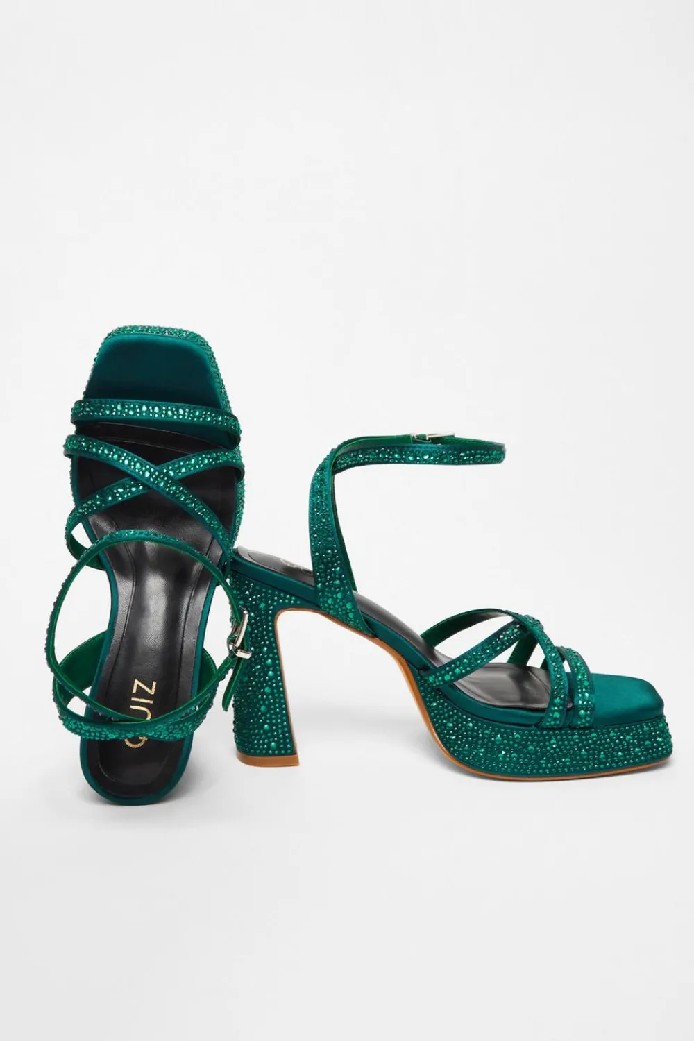 Quiz Shoe & Bag Sets|Sandals>Diamante Platform Heels