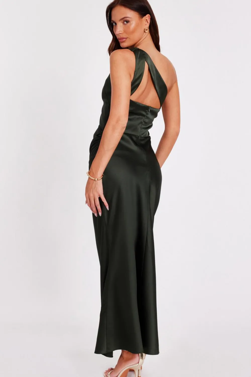 Quiz Evening Dresses|Day At The Races>Satin One Shoulder Midaxi Dress