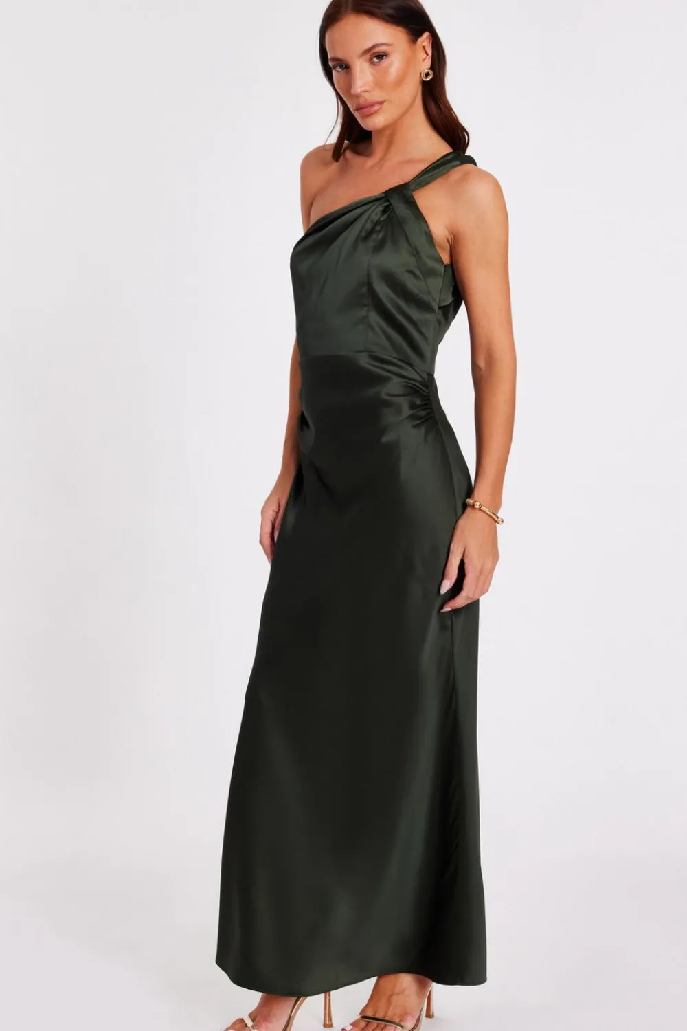 Quiz Evening Dresses|Day At The Races>Satin One Shoulder Midaxi Dress