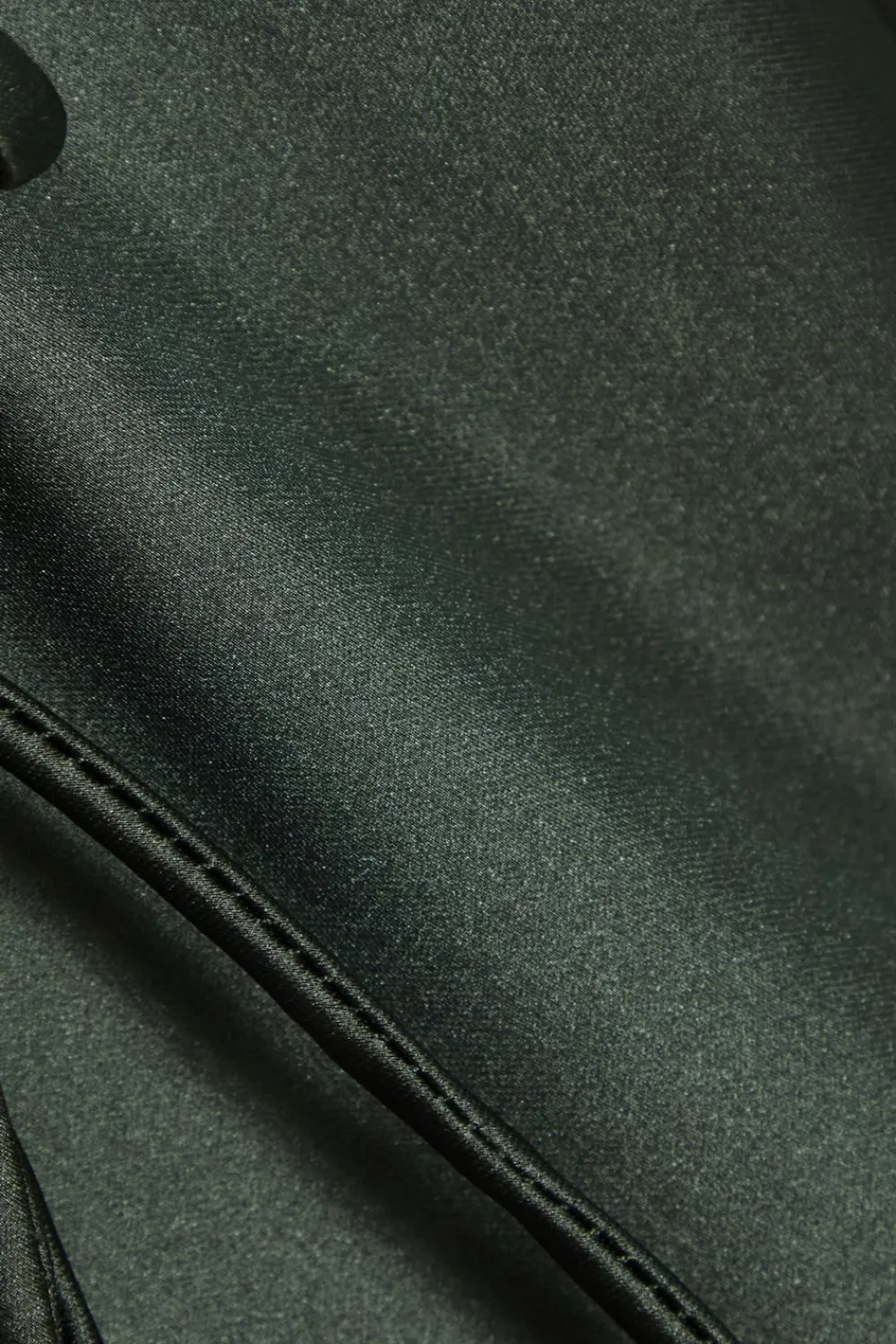 Quiz Shirts & Blouses|Going Out Tops>Dark Green Satin Tie Front Top