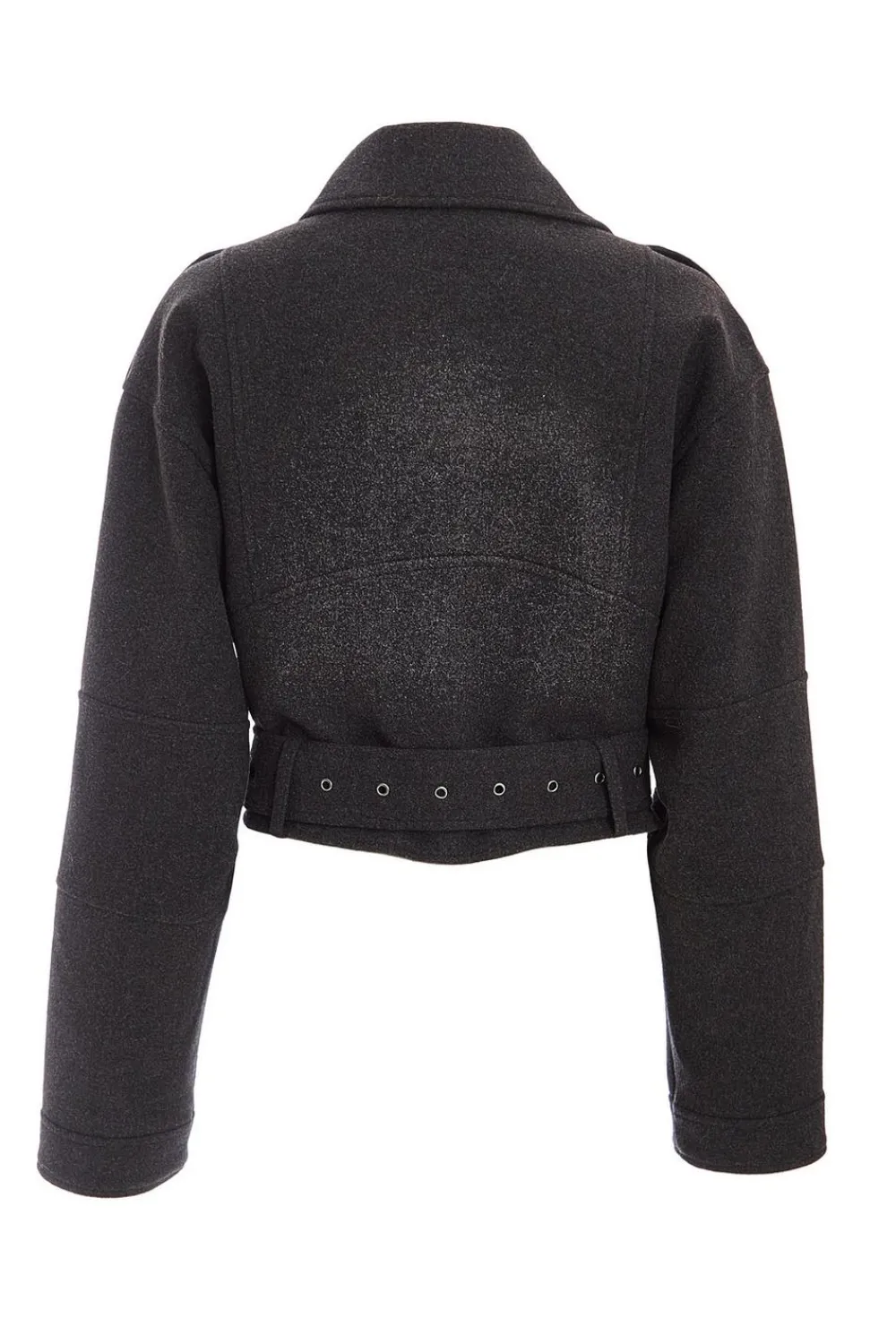 Quiz Jackets & Coats|Casual Clothing>Dark Grey Cropped Biker Jacket