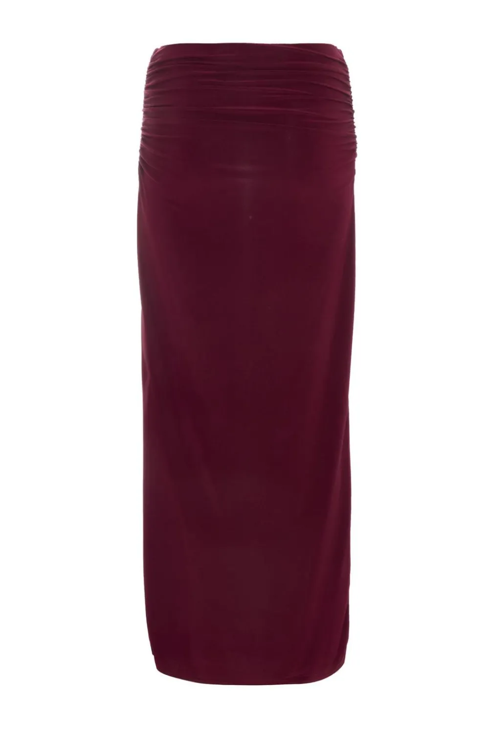 Quiz Trending: Red|Skirts>Dark Red Buckle Detail Maxi Skirt