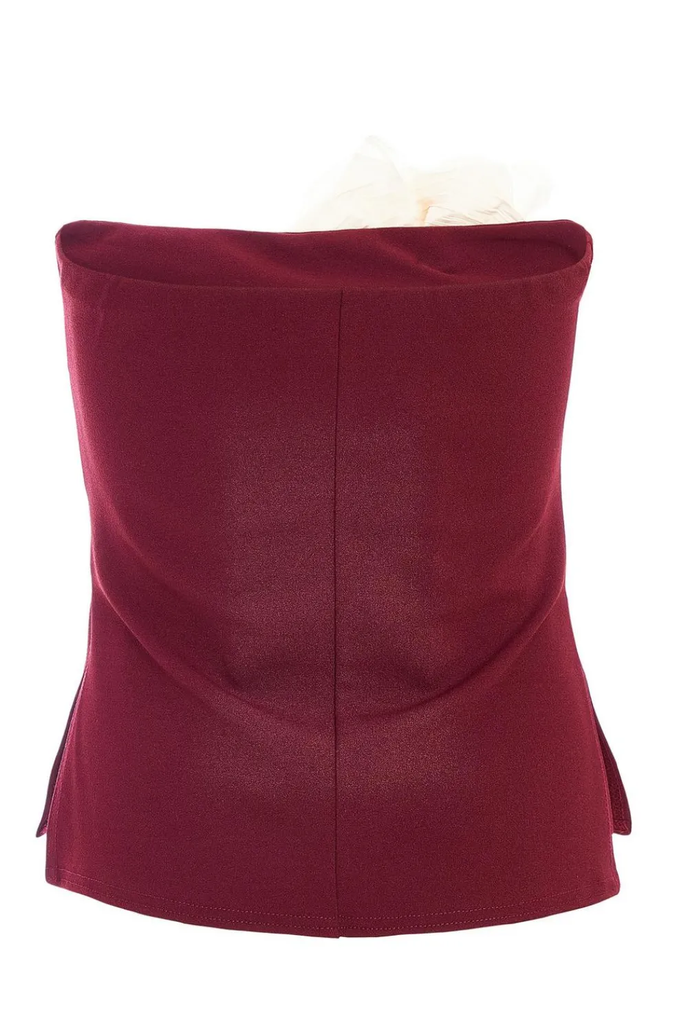Quiz Going Out Tops|Trending: Red>Dark Red Corsage Bandeau Top