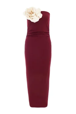 Quiz Prom & Ball|Evening Dresses>Dark Red Corsage Midaxi Dress