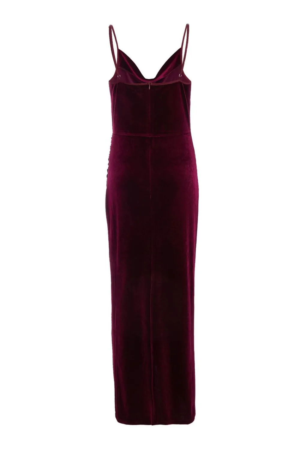 Quiz Red Dresses|Going Out Dresses>Dark Red Cowl Neck Midaxi Dress