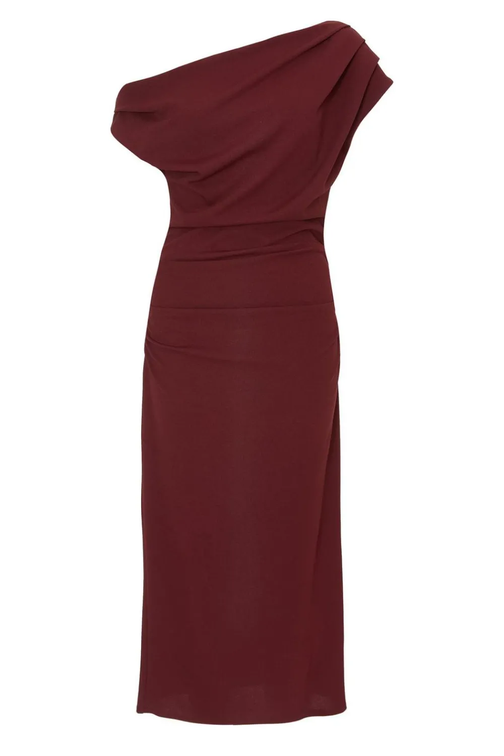 Quiz Christening Guest|Trending: Red>Dark Red Drop Shoulder Midi Dress