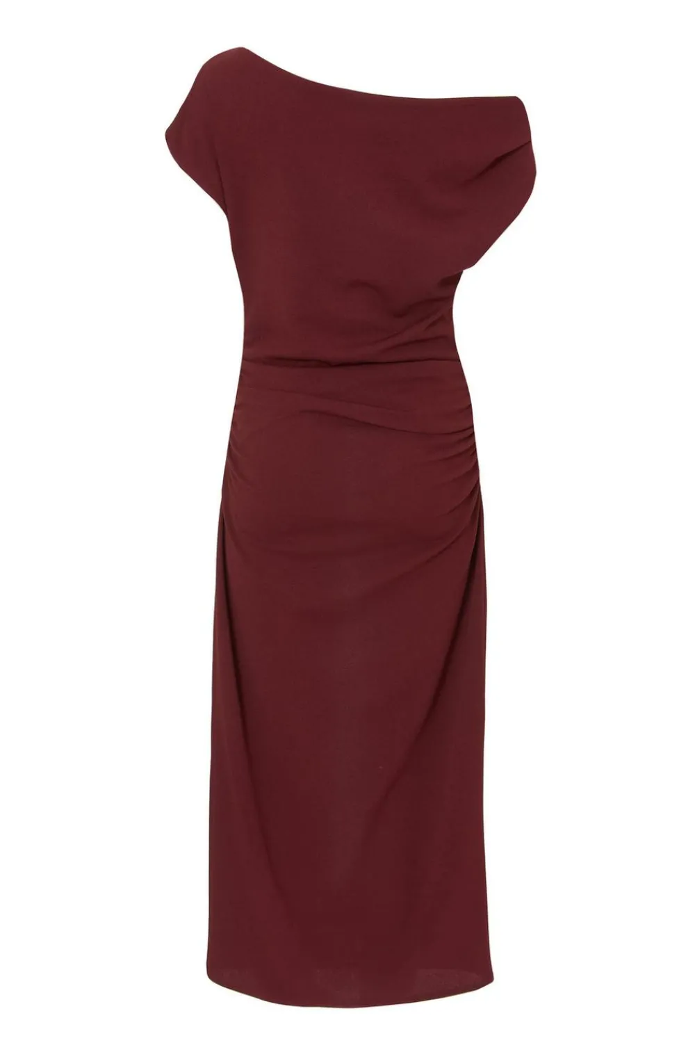 Quiz Christening Guest|Trending: Red>Dark Red Drop Shoulder Midi Dress