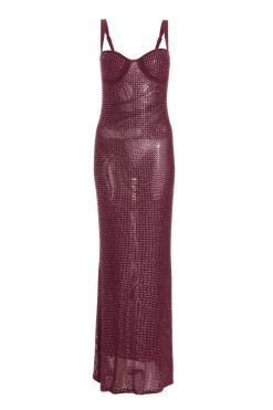 Quiz Prom & Ball|Evening Dresses>Dark Red Embellished Maxi Dress