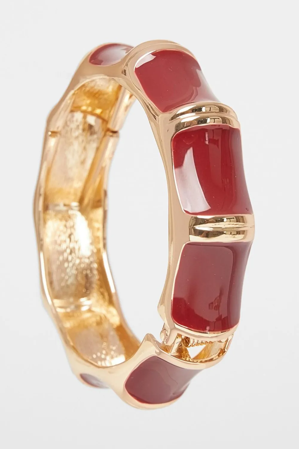 Quiz Jewellery|Holiday Accessories>Dark Red Enamel Cuff Bracelet