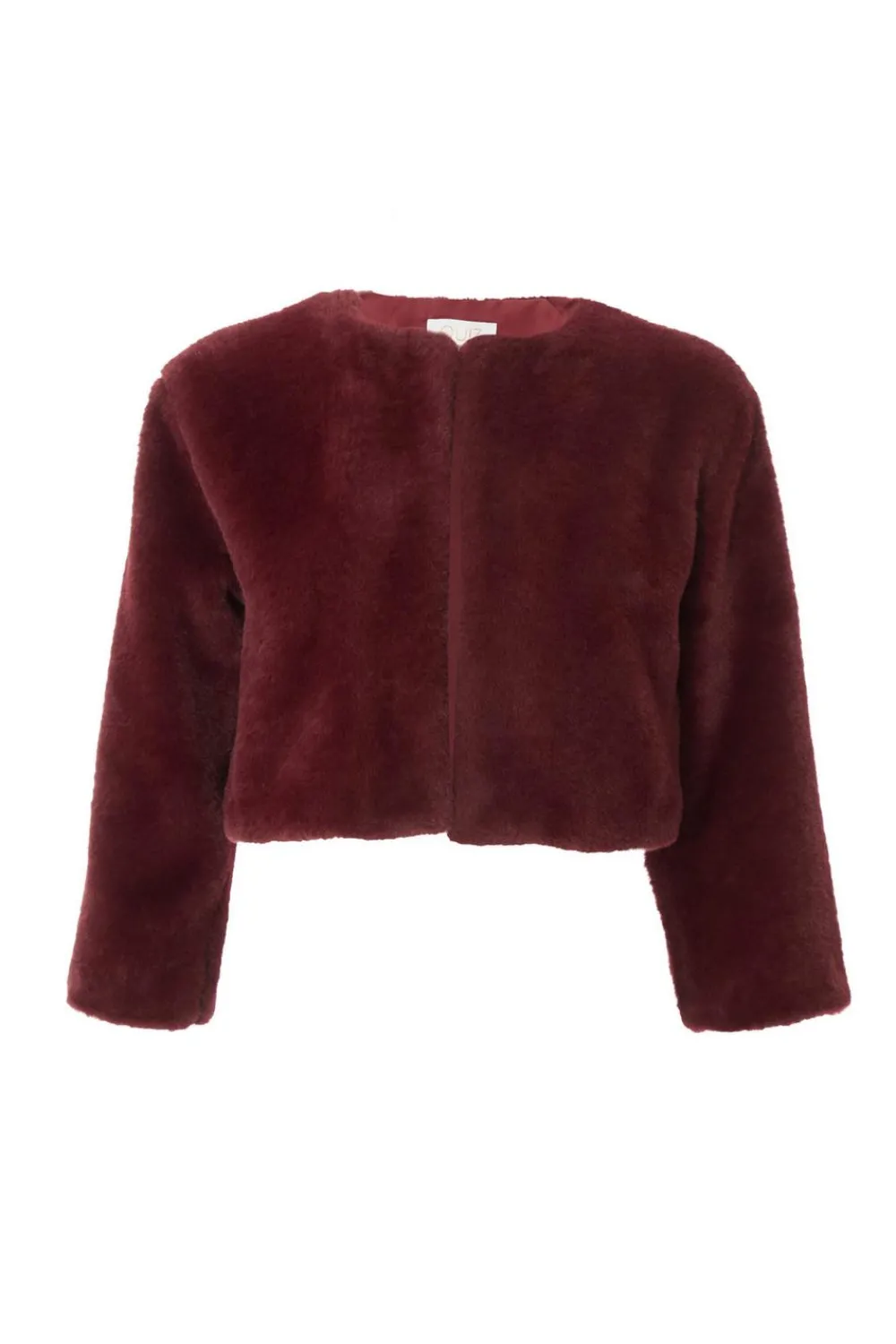 Quiz Occasion Cover-Ups|Capes & Ponchos>Dark Red Faux Fur Long Sleeve Cape