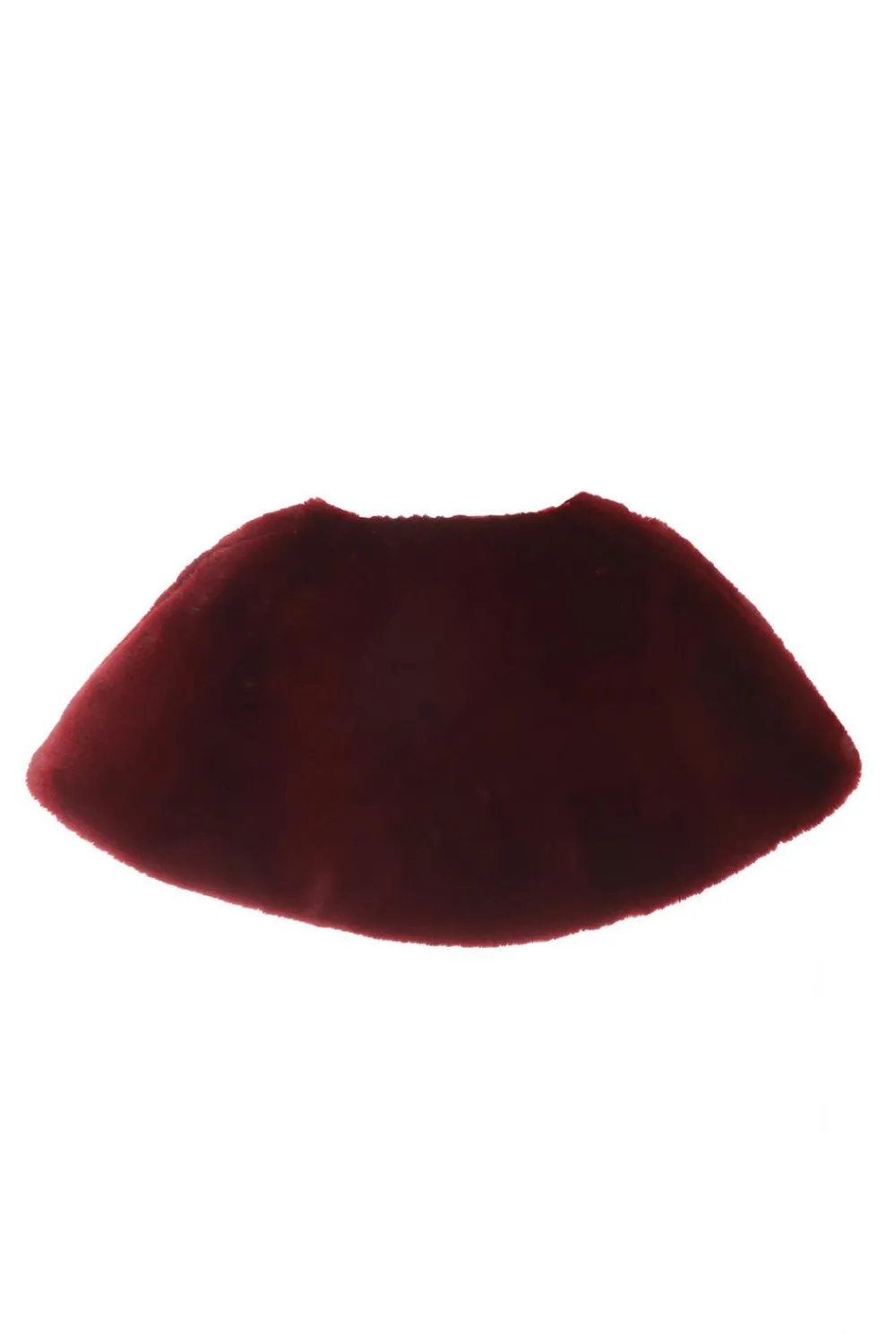 Quiz Occasion Cover-Ups|Capes & Ponchos>Dark Red Faux Fur Wrap