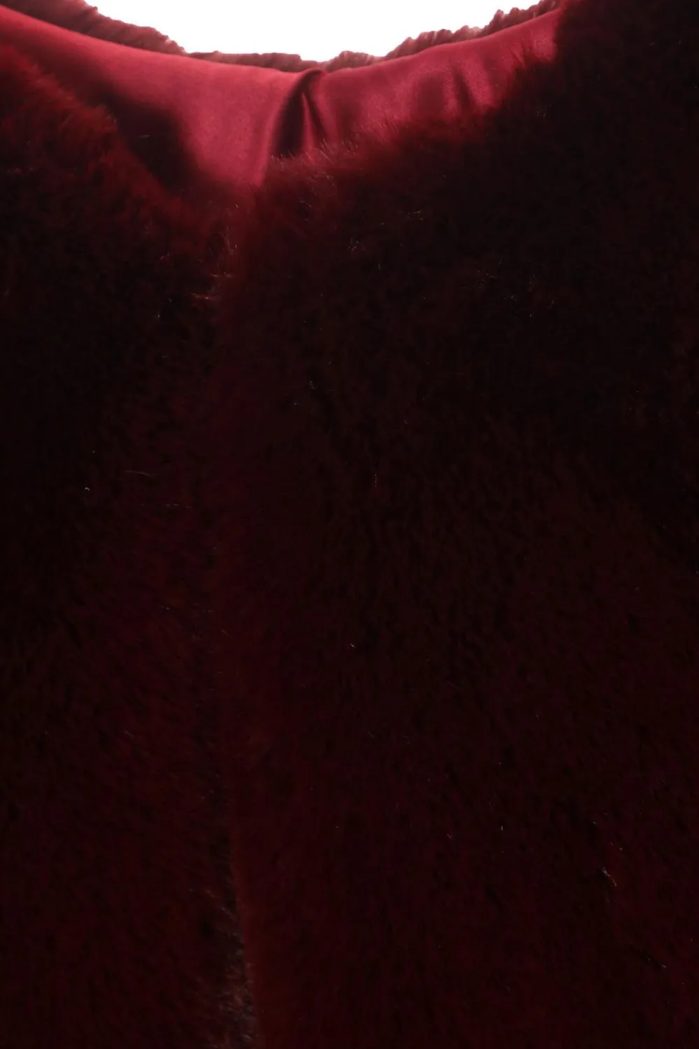 Quiz Occasion Cover-Ups|Capes & Ponchos>Dark Red Faux Fur Wrap
