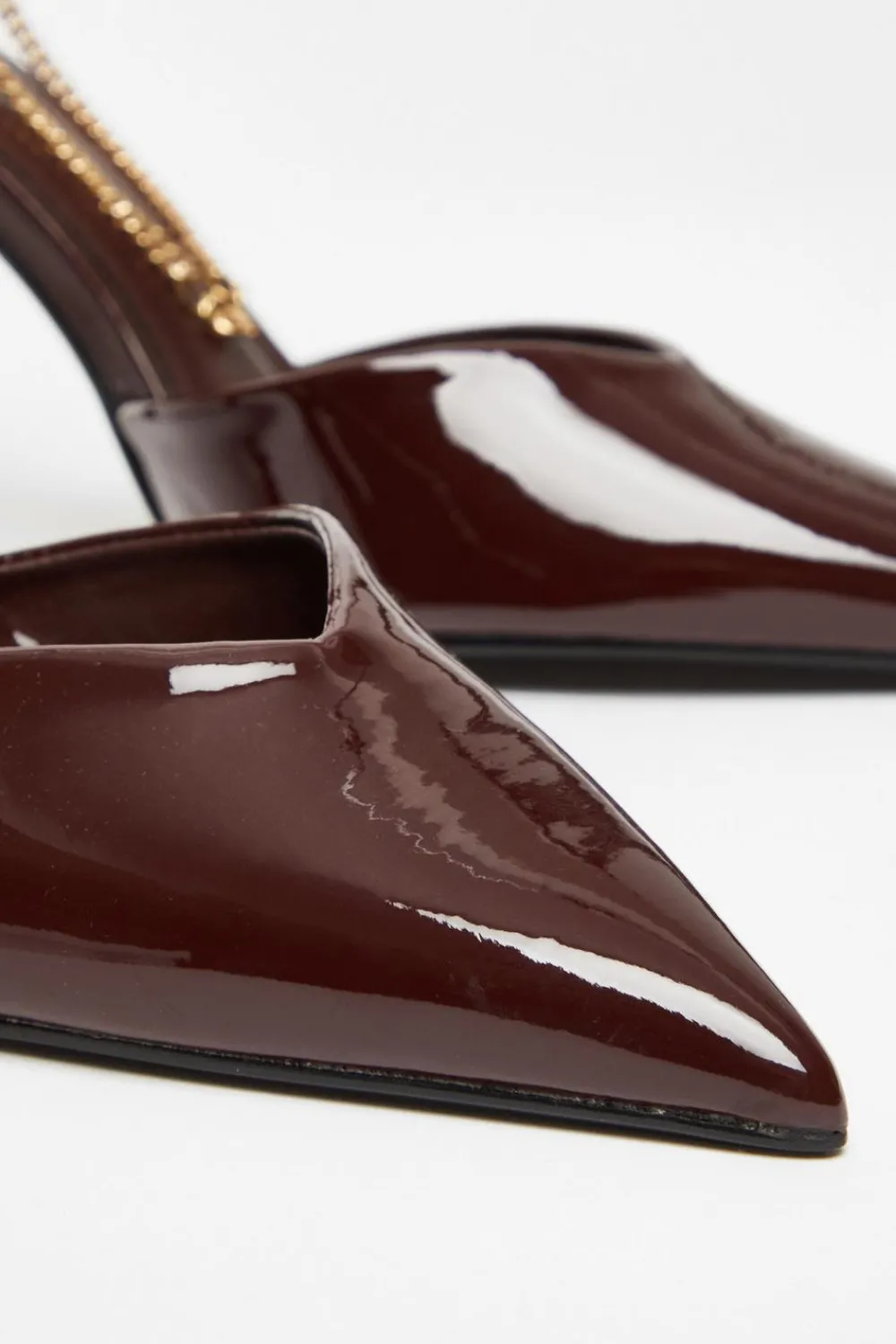 Quiz Shoe & Bag Sets|Heels>Dark Red Faux Leather Court Heels