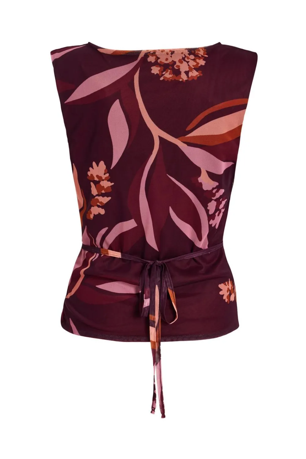 Quiz Going Out Tops|Trending: Red>Dark Red Floral Cowl Neck Top