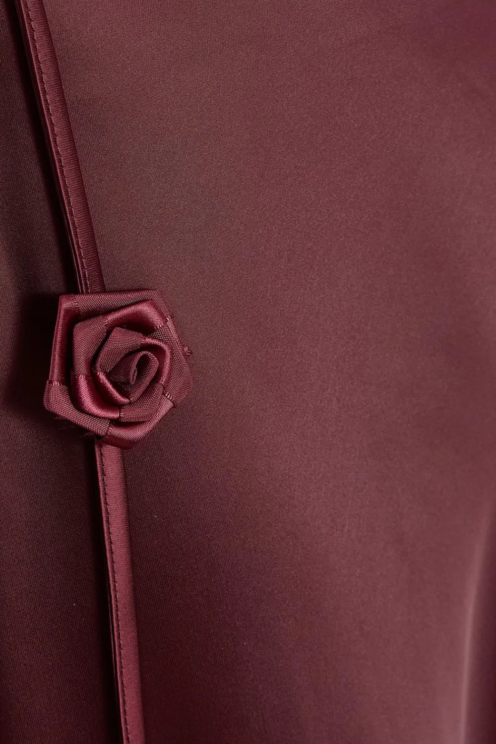 Quiz Evening Dresses|Day At The Races>Dark Red Floral Trim Midaxi Dress