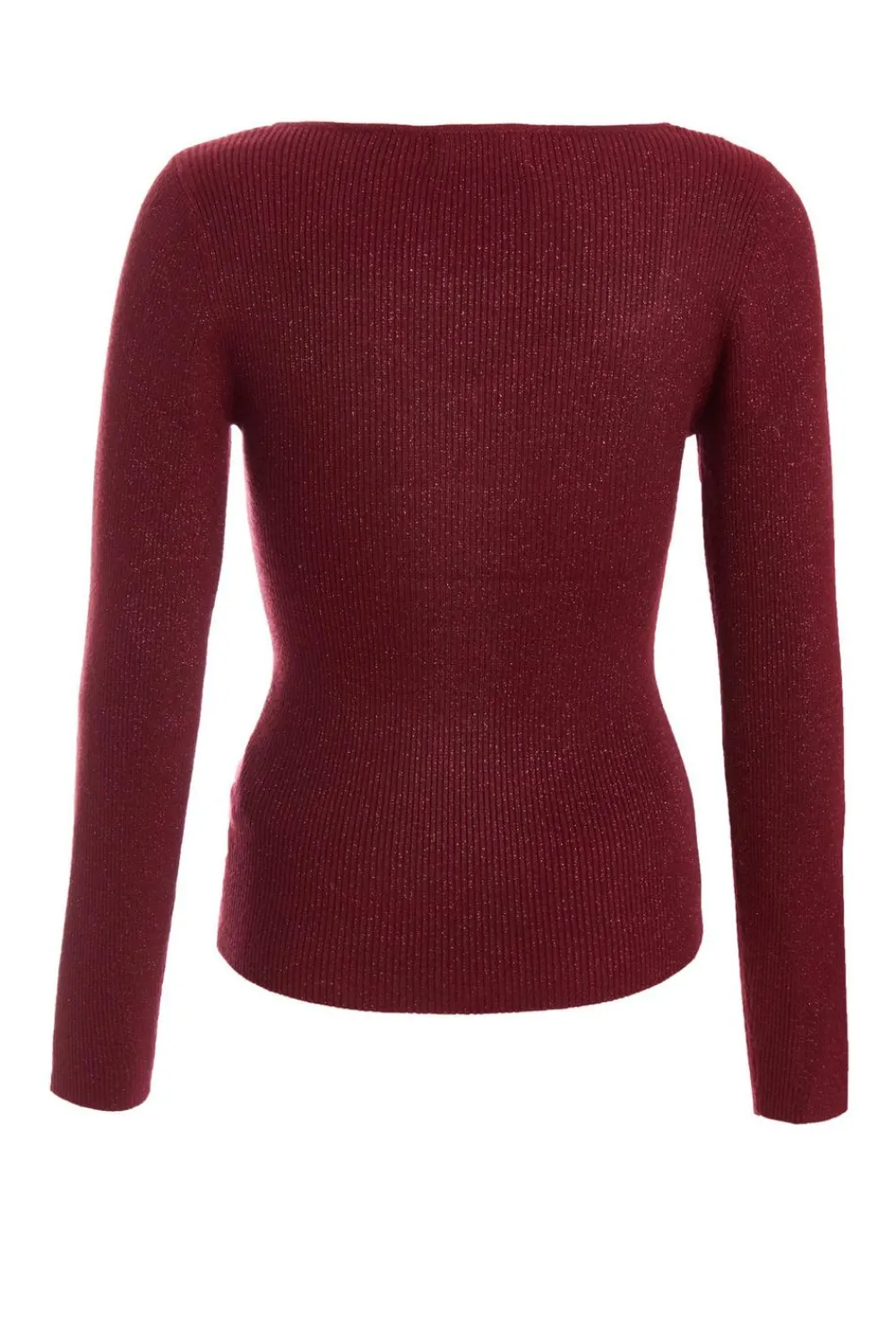 Quiz Trending: Red|Knitwear>Dark Red Metallic Glitter Jumpper