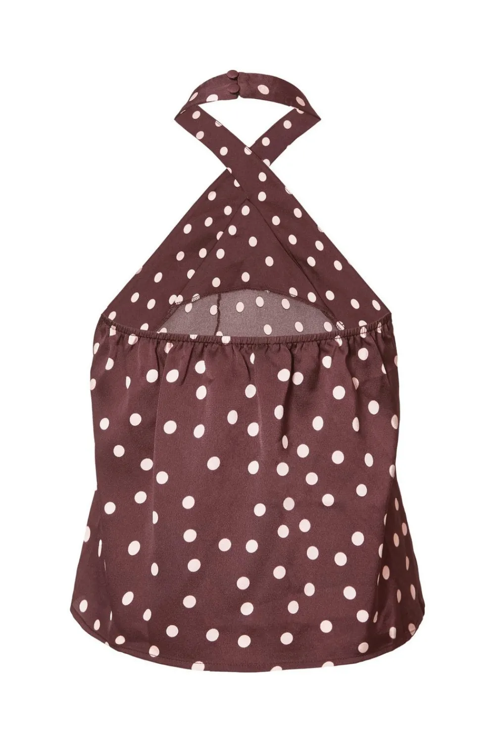 Quiz Going Out Tops|Trending: Red>Dark Red Polka Dot Halter Top